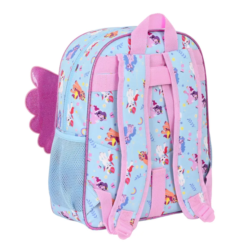 Koululaukku My Little Pony Wild & free 32 x 38 x 12 cm Sininen Pinkki